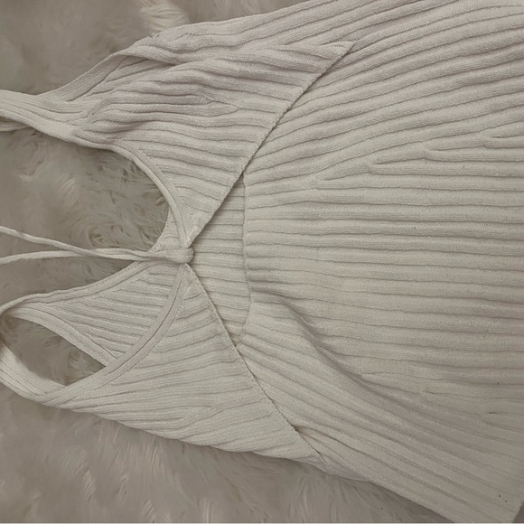 Vince Cream Ribbed Tank Top - Picture 2 of 3